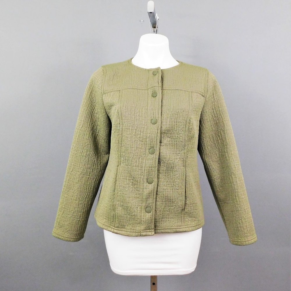 Chico's Women Blazer Green‎ 1 (M/8)